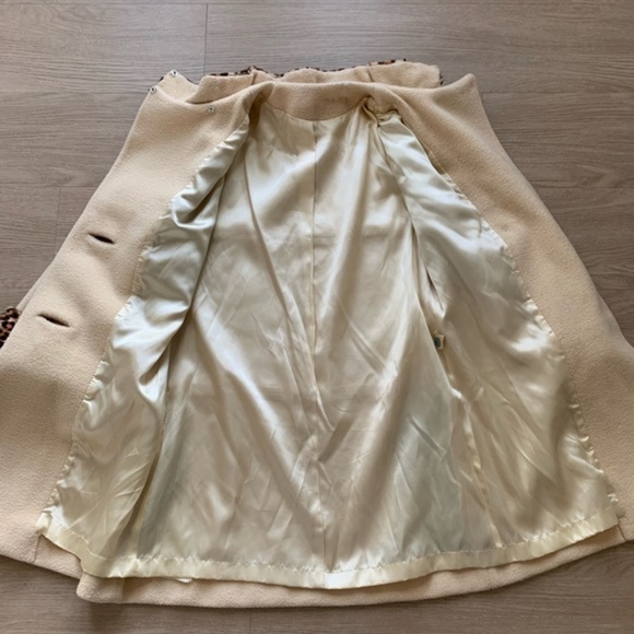 Vintage Midcentury Retro 60s 1960s Mod Cream Leopard Fur Coat - Picture 3 of 8